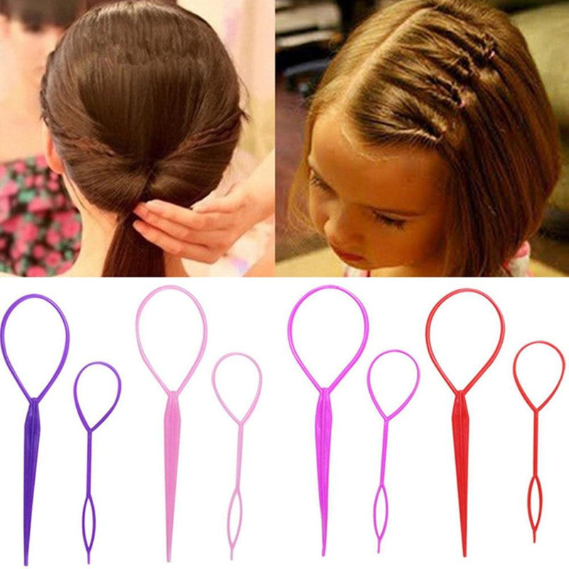 Popular 2pcs Ponytail Creator Plastic Loop
