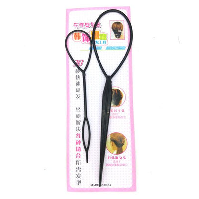 Popular 2pcs Ponytail Creator Plastic Loop