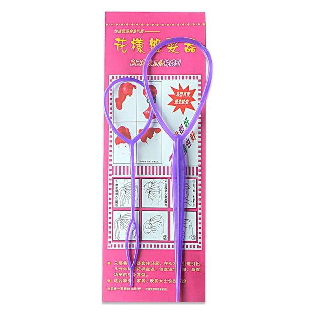 Popular 2pcs Ponytail Creator Plastic Loop